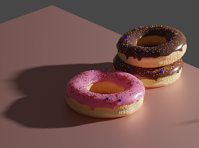 Donuts 3d 3dart blender blenderguru donuts