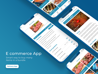 Recipes for E-commerce App app design design figma ui uidesign ux uxdesign xd xd design xd ui kit