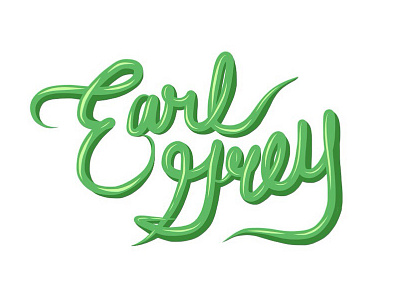 Earl Grey | Handlettering calligraphy green handlettering relax script tea typography