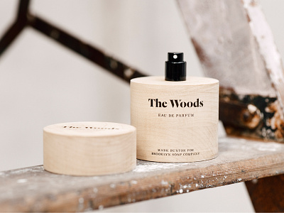 The Woods — Eau de Parfum beauty fragrance light minimal packaging parfum perfume typography wood woods