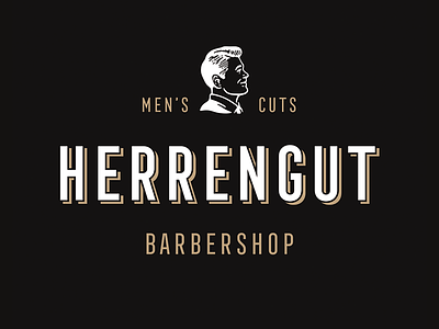 Herrengut Barbershop · Hamburg, St. Pauli barbershop ci dark drawing gentleman hamburg handcrafted logo man stpauli traditional vintage