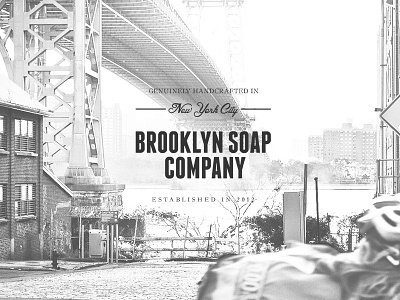 Brooklyn Soap Co. – Logo black and white landing page logo logotype love web design website
