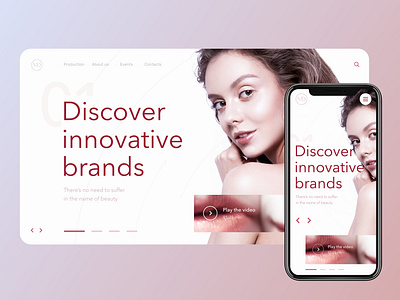 MEDEX: professional skin care products beauty concept design flat typography ui ux web web design website