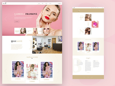 Belle Sante beauty design desktop hair pink webdesign website