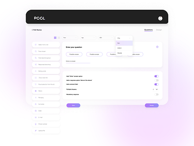 Survey constructor construct dashboard design poll survey ui ux