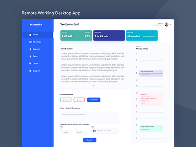 Daily UI Challenge- Day 20 Website for Remotely Working