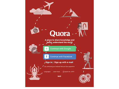 Quora Launch Screen Redesign