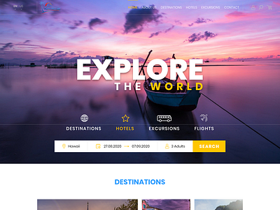 Travel Agency - Website design agency agency website landing landingpage pixelperfect tourism tourist travel ui uiux website website design