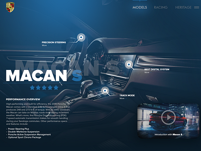 Porsche Macan S - Landing Page design agency blue blue and white landing landingpage macan pixelperfect porsche porsche 911 sketch sport turbo ui uiux ux webdesign website website design