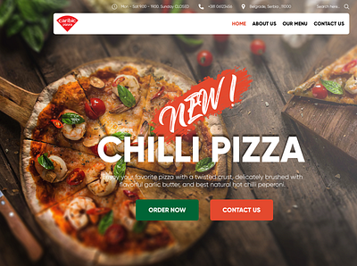 Caribic Pizza - Website Landing Page redesign agency website chilli design development illustration landing landingpage pixelperfect pizza redesign restaurant ui uiux webdesign website website concept website design website development