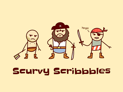 Scurvy Scribbbles illustration pirates scribbbles scurvy yargh