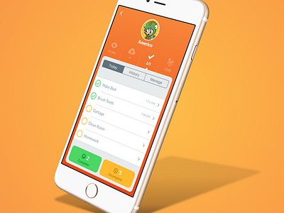 Monitor a Child's Tasks app ios iphone ui design ux design