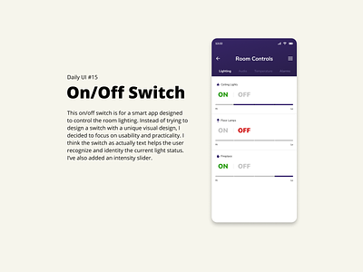 Daily UI #15 - On/Off Switch daily ui dailyui dailyuichallenge ui design uidesign ux ux design uxdesign