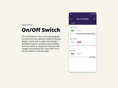 Daily UI #15 - On/Off Switch