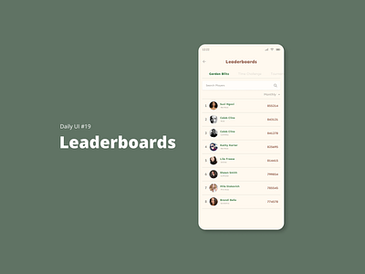 Daily UI #19 - Leaderboards