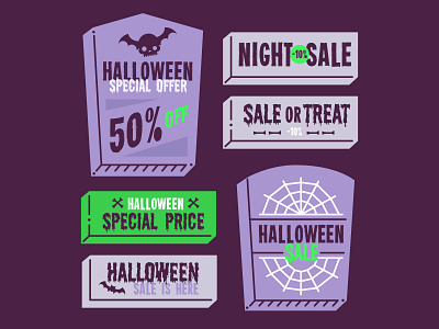 Halloween sale design illustration vector