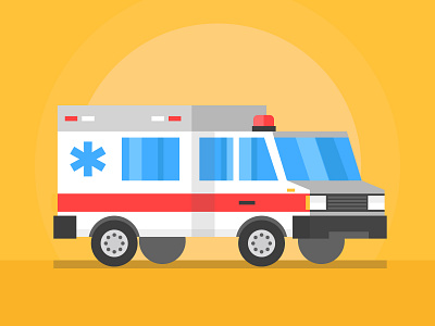 Ambulance ambulance design flat illustration vector