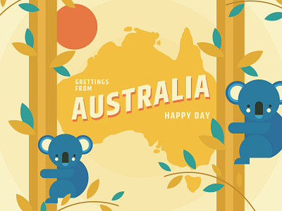 Australia australia design flat illustration vector
