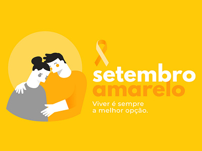 Setembro amarelo design flat illustration vector