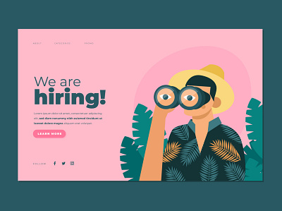 Hiring design flat hiring illustration vector