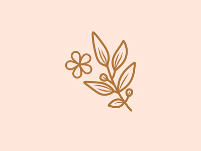 Floral Elements branding icon illustration logo