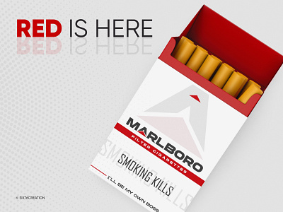 MARLBORO LOGO CONCEPT app branding cigeratte design illustration kill logo marlboro sixt6creation smoking typography ui ux vector