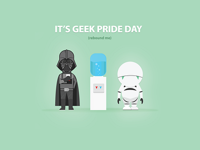 Geek Pride Dribbble darth vader flat geek pride day marvin