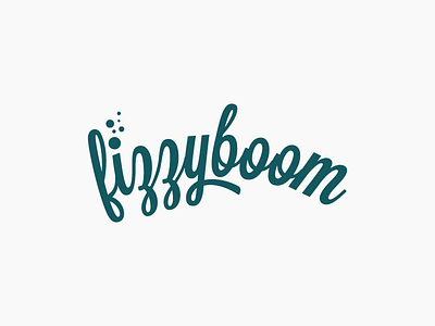 Fizzyboom Logo branding fizz fizzy lettering logo script