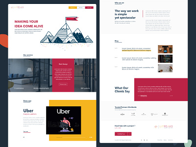 Lit Peaks agency digital product ui ui design uidesign uiux ux web web design webdesign website white