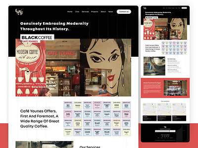 Café Younes colorful design illustration logo ui ui design uidesign uiux ux webdesign