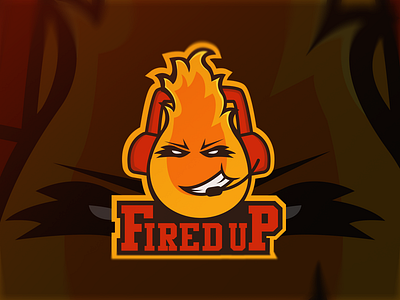 Firedup Mascot Logo 2d logo branding design esports illustration logo mascot mascot design mascot logo vector