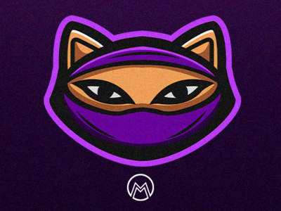 Ninja Kat Mascot Logo