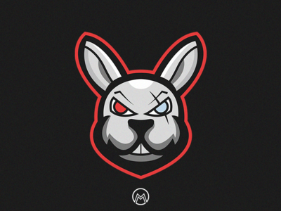 Bunny Warrior Mascot Logo 2d logo branding concept esports logo mascot design mascot logo