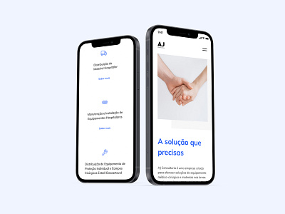 AJ Consultoria Landing Page - Mobile aj design medical minimalist ui web design