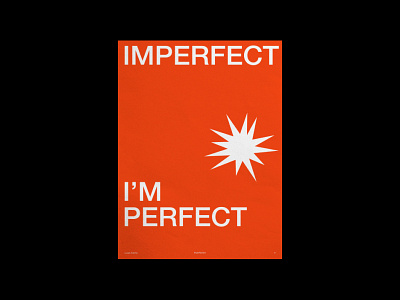Perfection Poster 04 dailyposter design graphic design illustration minimal minimalist orange perfection poster shapes star typography vector