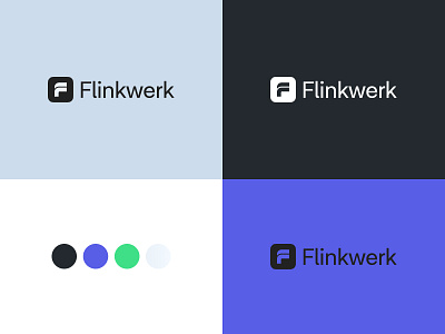 Flinkwerk - Logo & Colors agile app branding design devops flinkwerk graphic design green logo lucasaranha minimalist purple startup ux