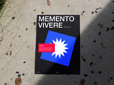 Memento Vivere Poster branding dailyposter design graphic design illustration memento mementovivere minimalist poster star vivere web design