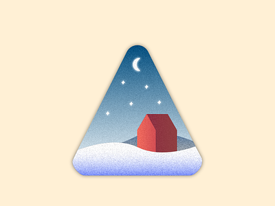 A winter night i̇llustration logo