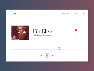 Music app concept design