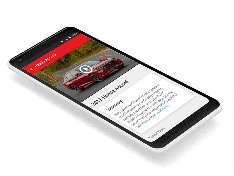 Material Car Research android cards cars design material mobile ux