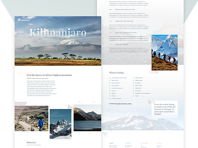 Kilimanjaro adventure africa kilimanjaro landing page mountains tours travel web