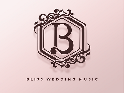 Bliss Wedding Music Logo branding design flat icon illustrator logo vector web