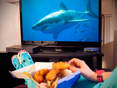 Long John Silver's Shark Week Facebook Post fast food fish fry long john silvers qsr shark shark week