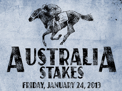 Australia Stakes australian horse horse racing racing thoroughbred typography