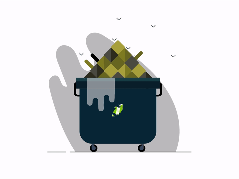 Full of garbage by Armen on Dribbble