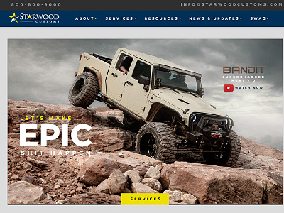 Custom Jeep Landing Page custom jeeps graphic design landing page ui ux