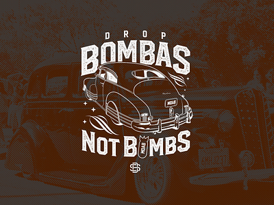 Drop Bombas Not Bombs chicano chicanoparkday typographic