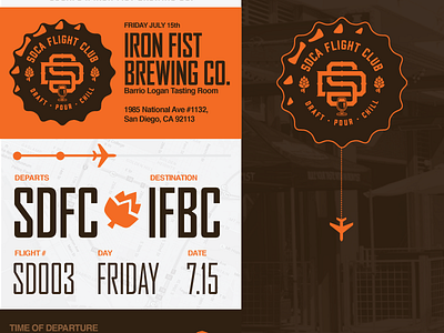 Flyer Ironfist x SDCAFC branding design flyer layout