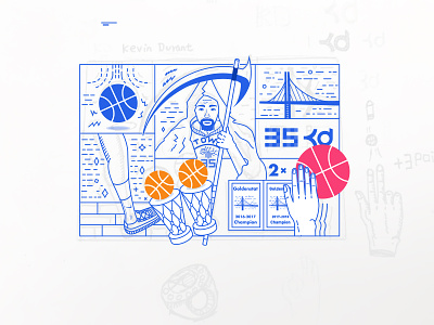 Kd branding design dribbble. first flat icon illustration outline typography vector