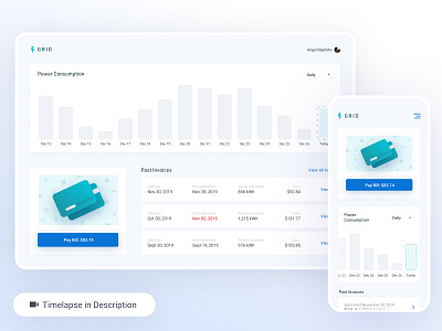 Light Themed Energy Dashboard